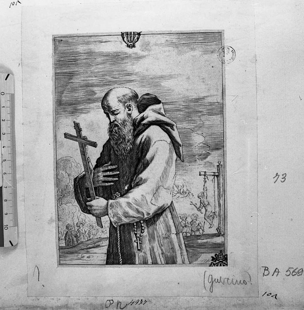 martirio di un monaco (stampa) di Barbieri Giovanni Francesco detto Guercino - ambito emiliano (sec. XVII)