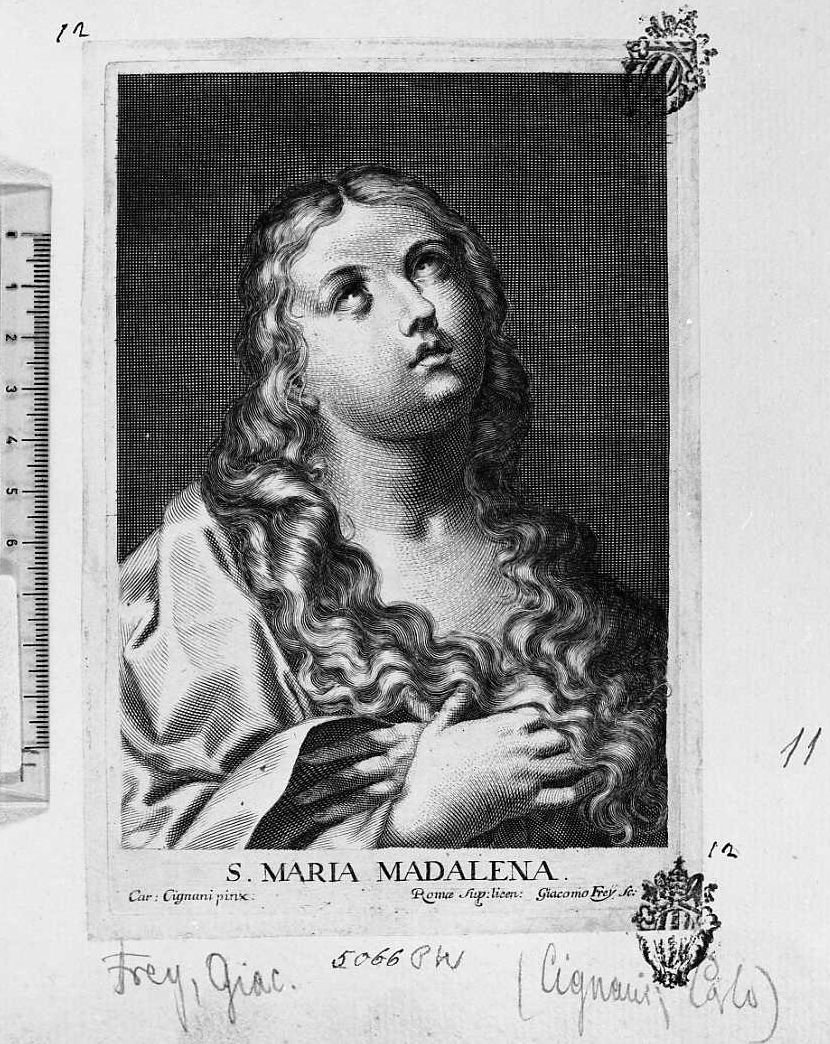 santa Maria Maddalena (stampa) di Cignani Carlo, Frey Jacob (sec. XVIII)