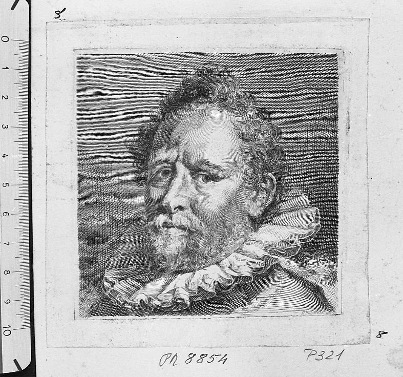 Ritratto di celebre pittore (stampa) di Polanzani Felice (sec. XVIII)