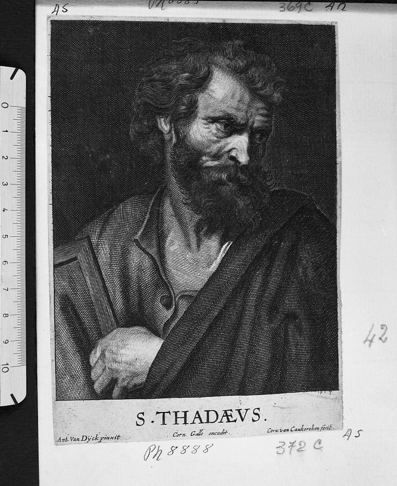 San Taddeo (stampa) di Van Caukerken Cornelis, Van Dyck Anton (sec. XVII)