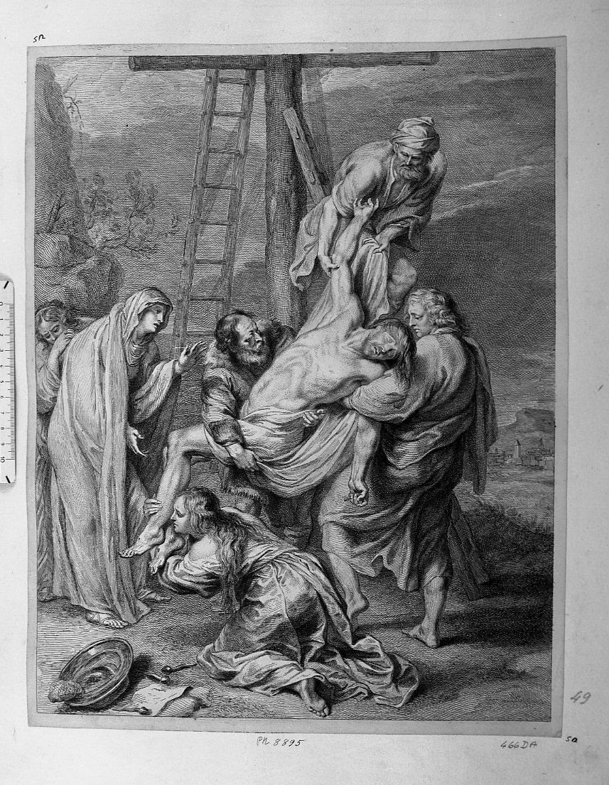 Cristo deposto dalla Croce (stampa) di Van Dyck Anton - ambito europeo (sec. XVIII)