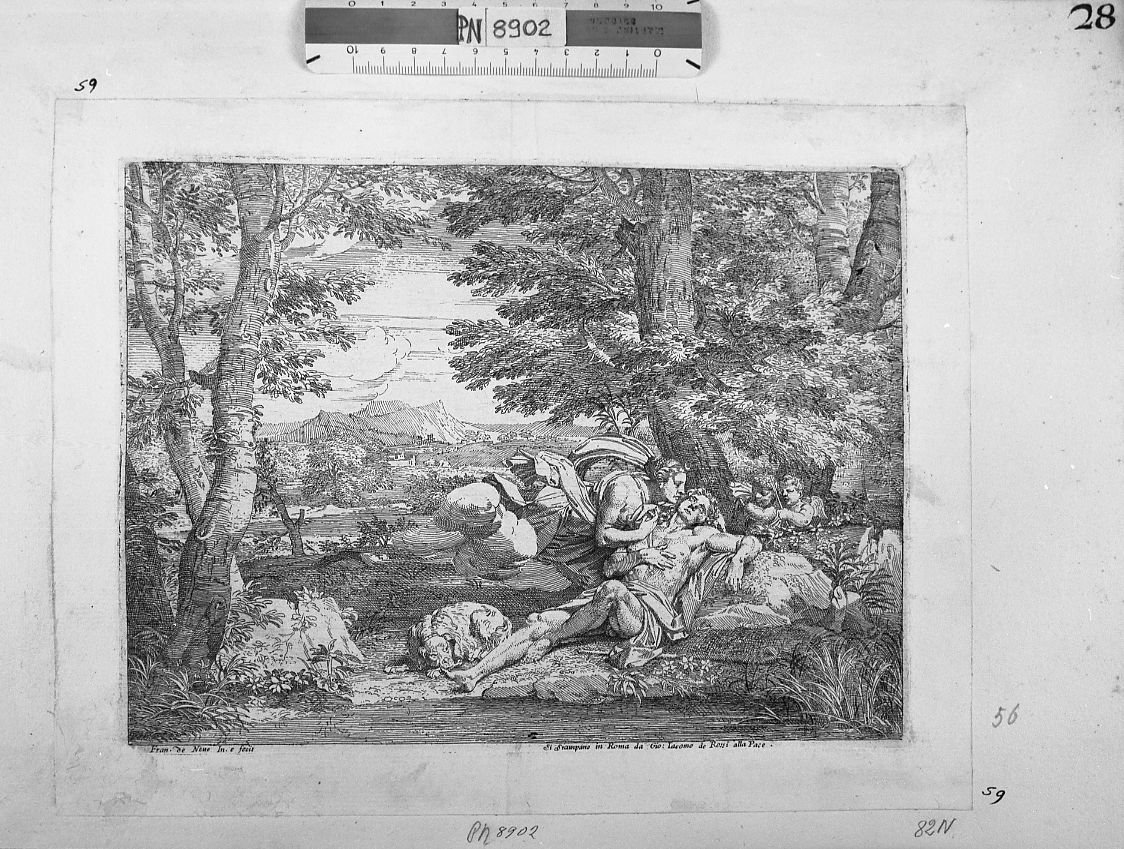 Diana ed Endimione (stampa) di De Neve Frans (sec. XVII)