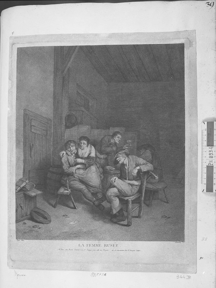 Le femme rusèe (stampa) di Beauvarlet Jacques Firmin (sec. XVII)