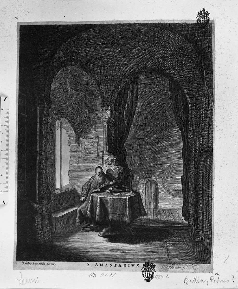 San Anastasio (stampa) di Van der Leeuw Willem (sec. XVII)