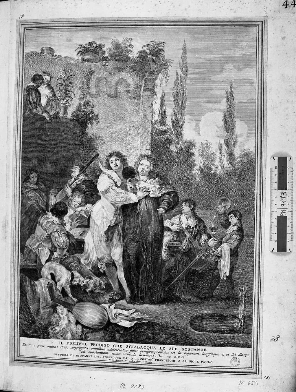 il figluol prodigo (stampa) di Monaco Pietro (sec. XVII)