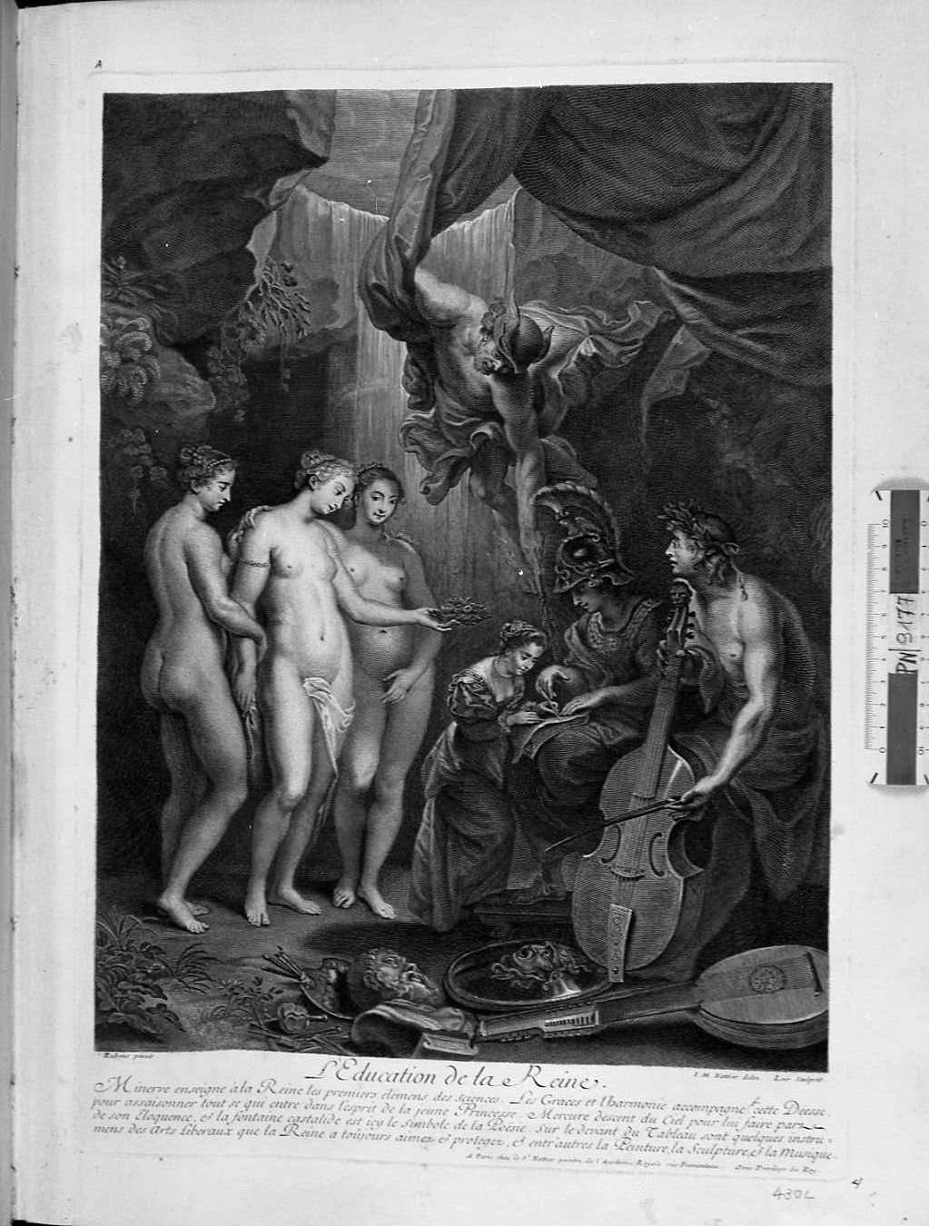 L'educazione della regina Maria dè Medici (stampa) di Loir Alexis (sec. XVII)