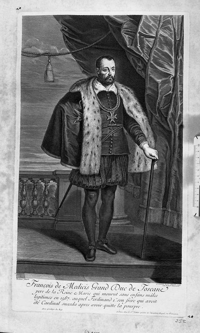 Francesco dè Medici granduca di toscana (stampa) di Edelink Gaspar François (sec. XVII)