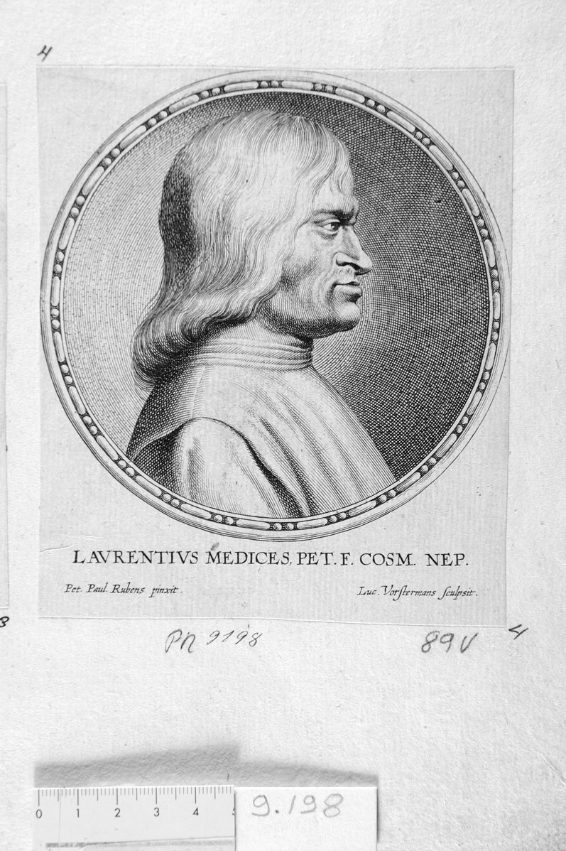 Ritratto di Lorenzo il magnifico (stampa) di Vorsterman Lucas (sec. XVII)