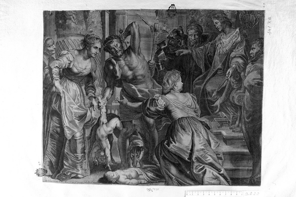 Il giudizio di Salomone (stampa) di Rubens Pieter Paul (attribuito) - ambito fiammingo (sec. XVII)