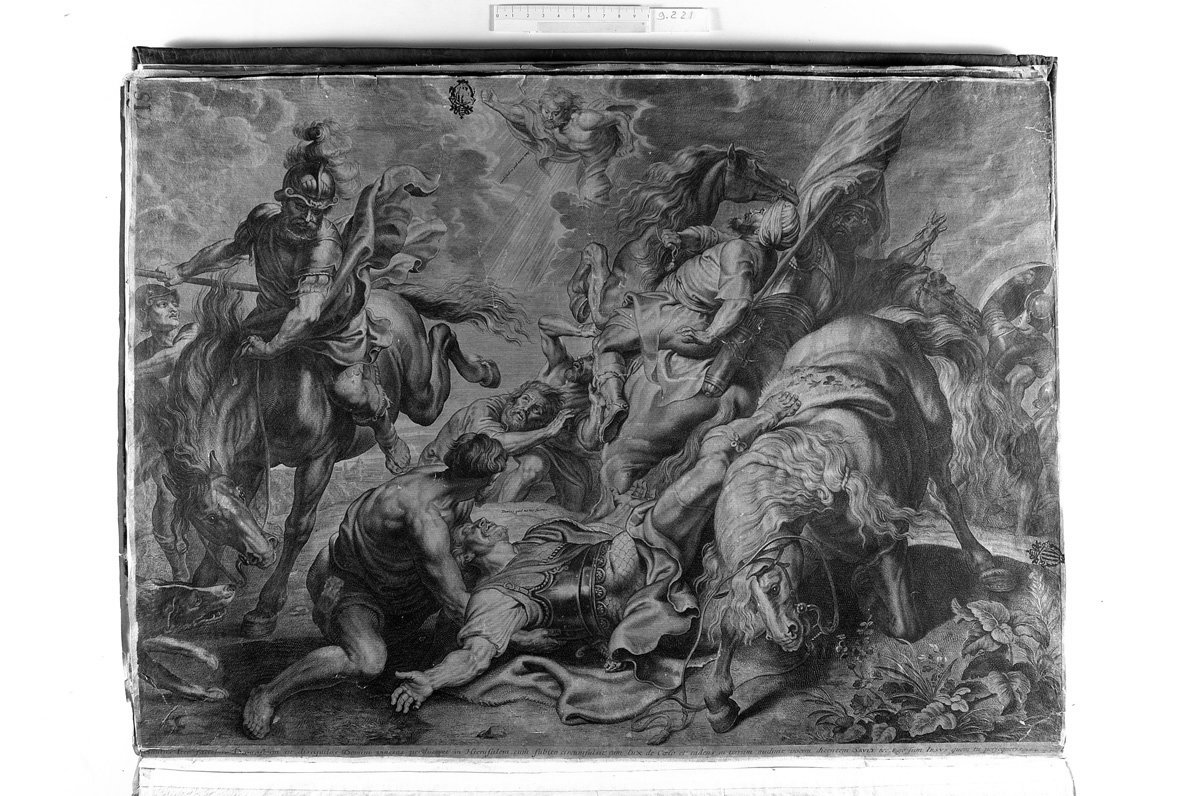 La caduta di San Paolo (stampa) di Rubens Pieter Paul (attribuito), Bolswert Schelte Adams (sec. XVII)