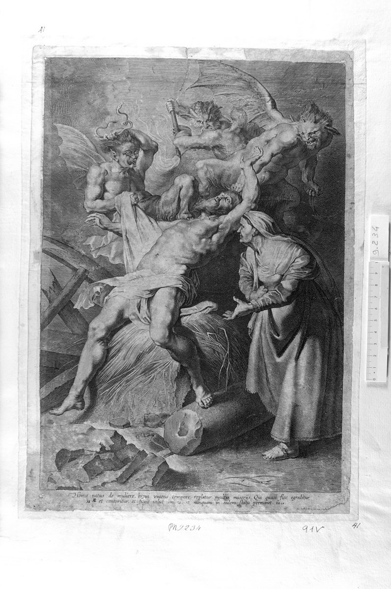 Allegoria: uomo tra le furie (stampa) di Rubens Pieter Paul, Vorsterman Lucas (sec. XVII)