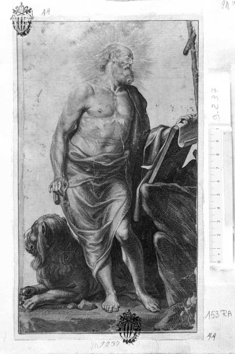 San Girolamo (stampa) di Rubens Pieter Paul - ambito fiammingo (sec. XVII)