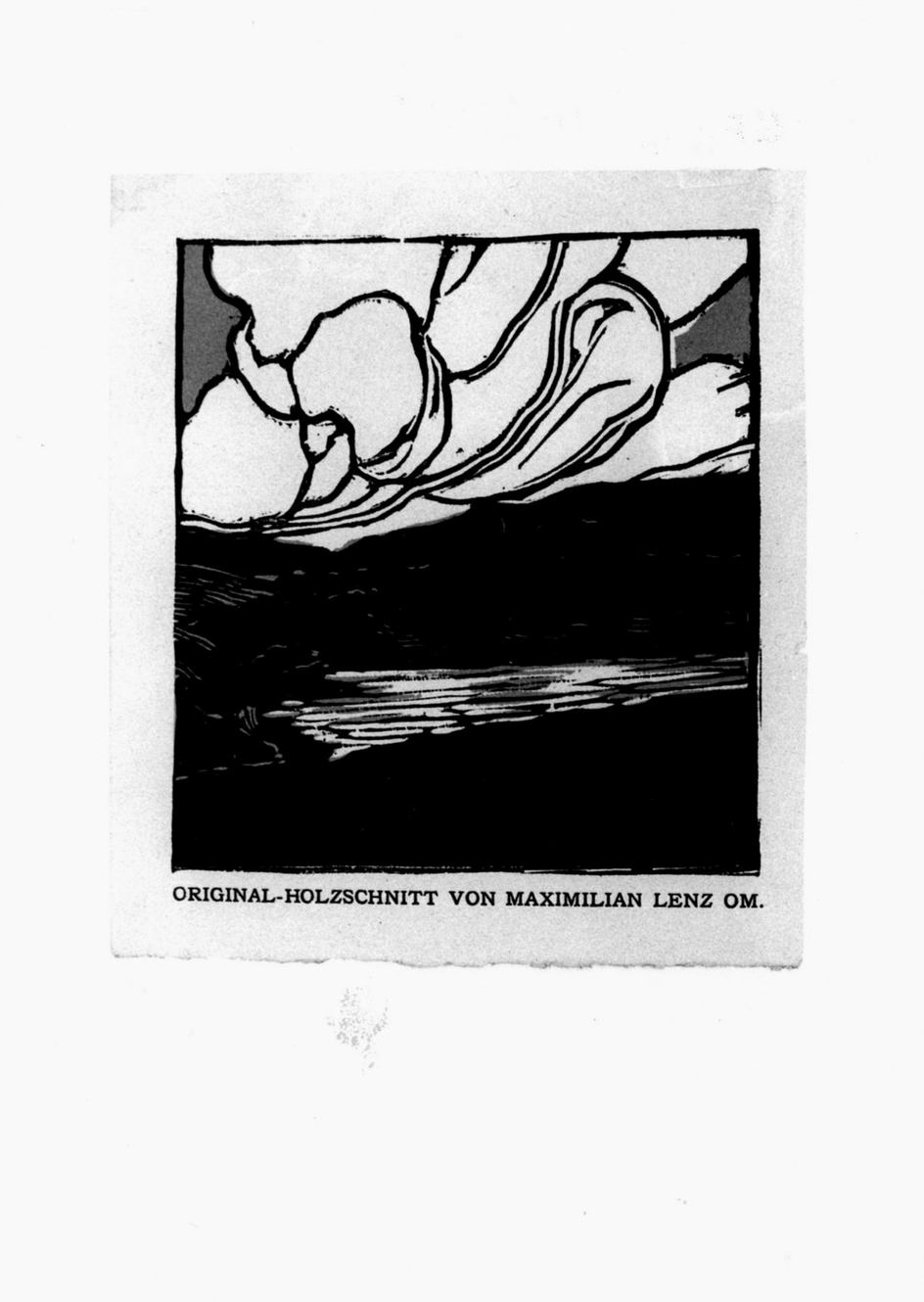 Abend wolken, paesaggio con nubi (stampa a colori) di Lenz Maximilian (sec. XX)