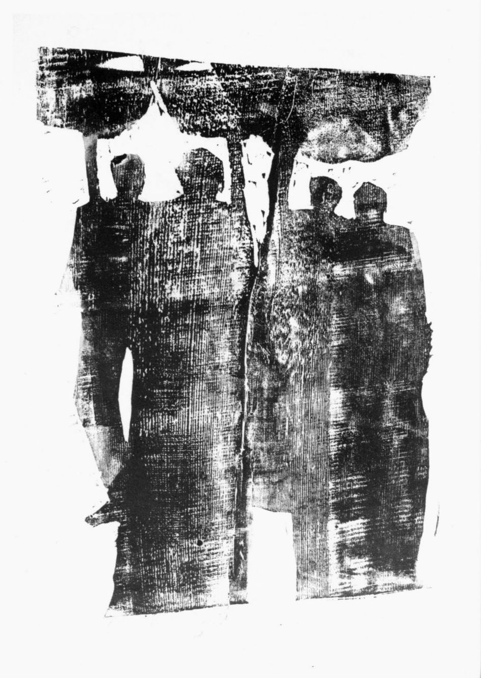 Figure maschili ed alberi (stampa) di Hammerstiel Robert (sec. XX)