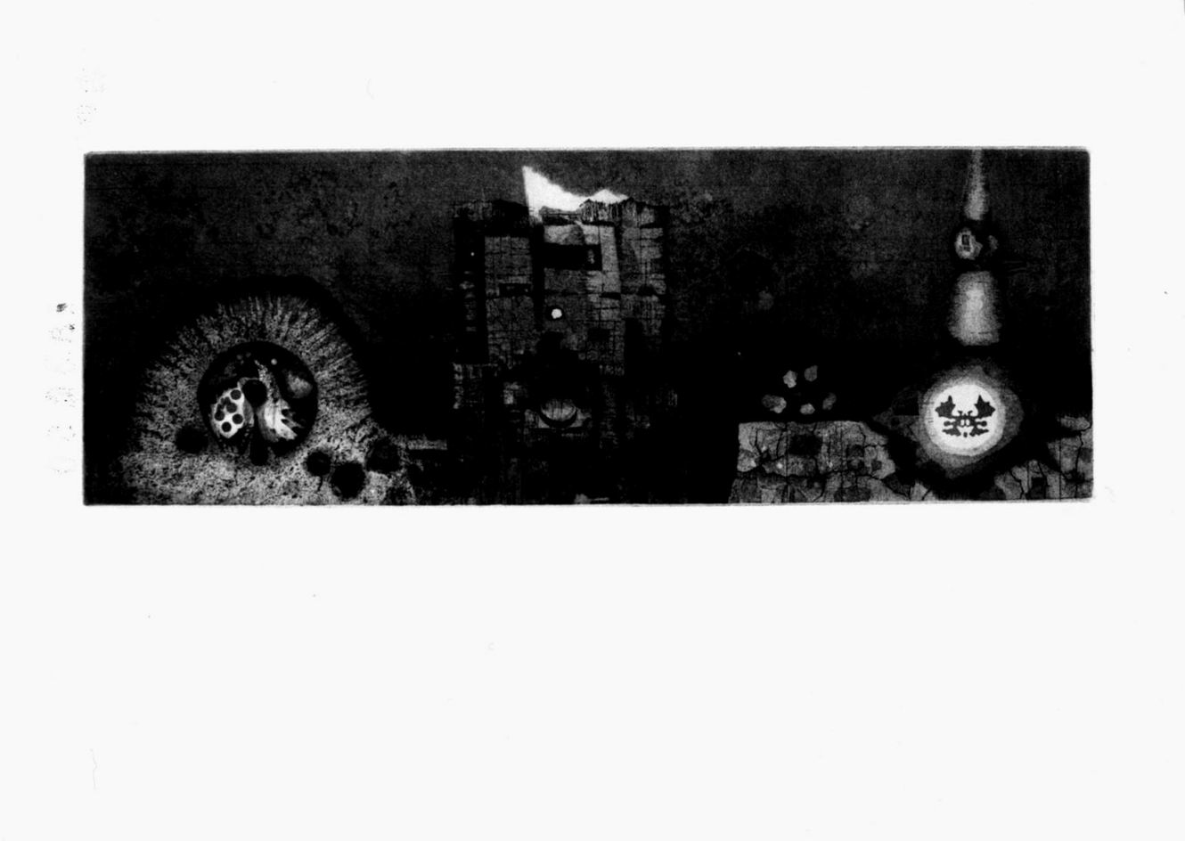 Phantastische architektur, Architettura fantastica (stampa a colori) di Hever Heinrich (sec. XX)