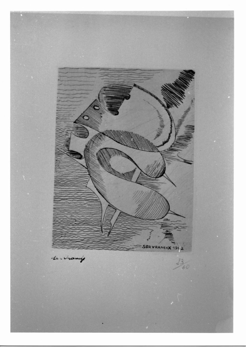 Composizione astratta (stampa) di Servranckx Victor (sec. XX)