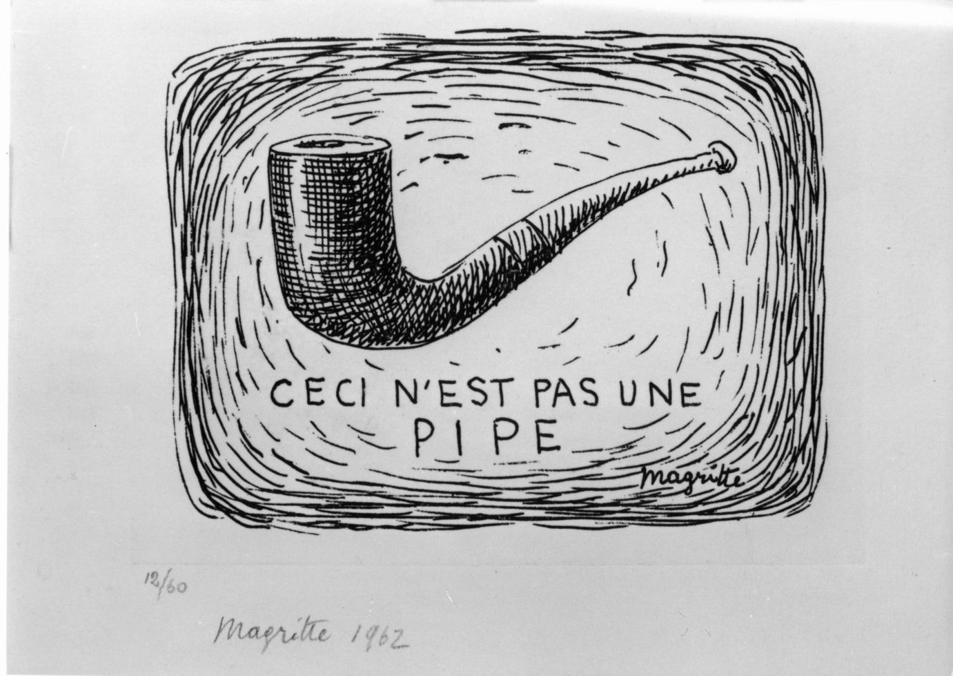 Pipa (stampa) di Magritte René (sec. XX)