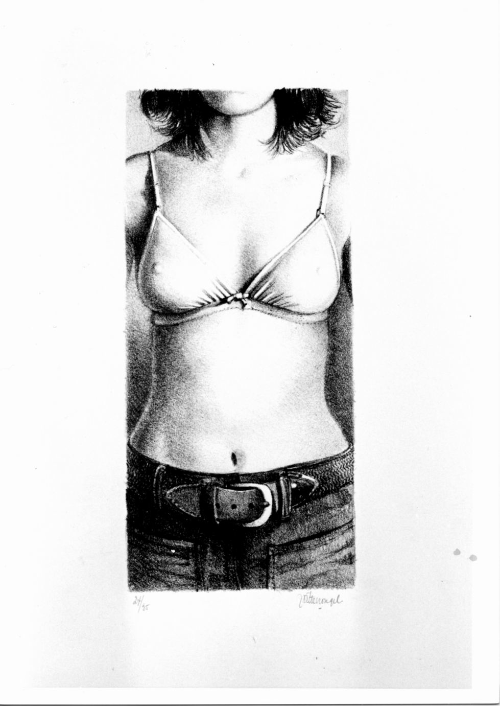 B. H. en blue jeans, Busto femminile (stampa) di Wittevrongel Roger (sec. XX)