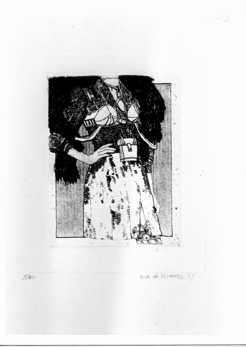 Figura femminile (stampa) di De Kramer Enk (sec. XX)