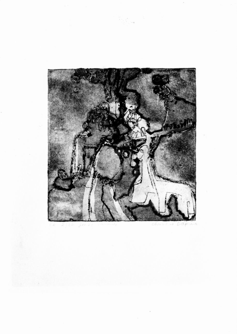 Composizione astratta (stampa a colori) di Dupuis Christine (sec. XX)