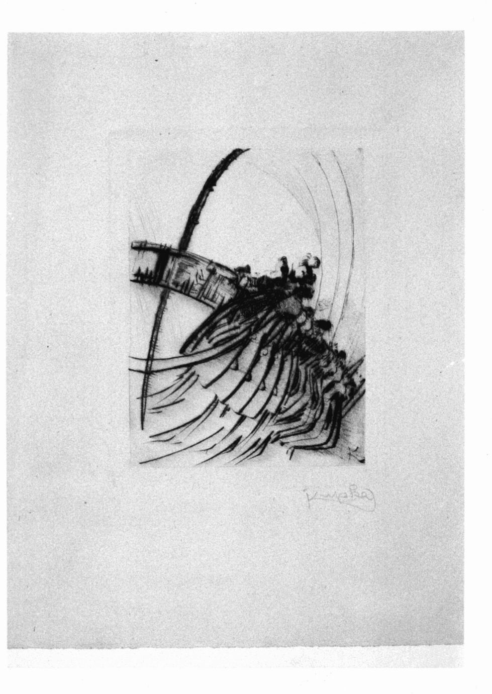 Composizione astratta (Studio di movimento) (stampa) di Kupka Frantisek (sec. XX)
