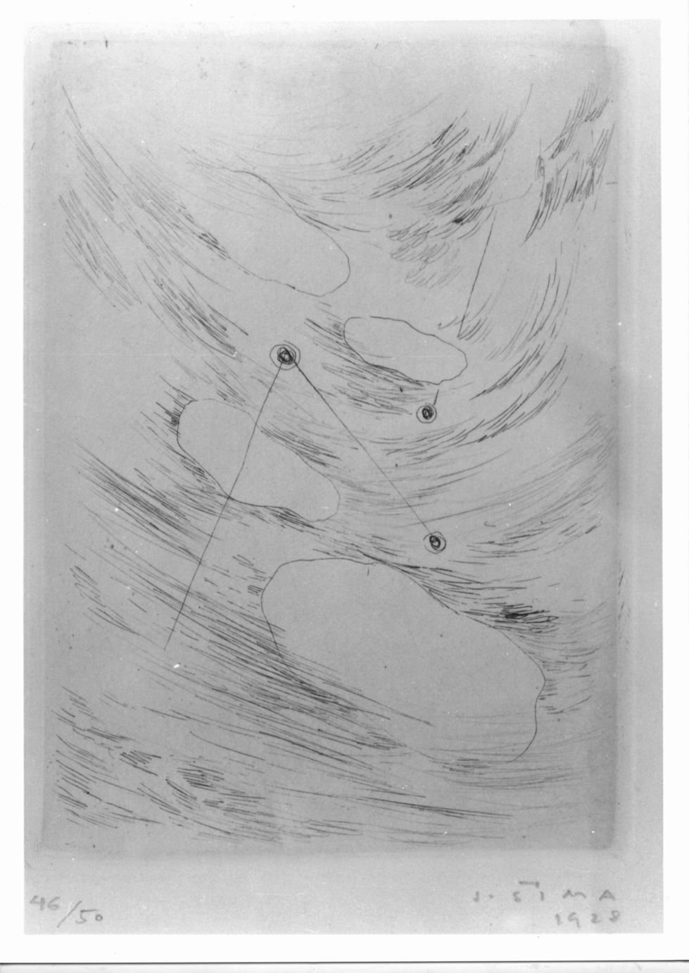 Paesaggio, Composizione astratta (stampa) di Sima Josef (sec. XX)