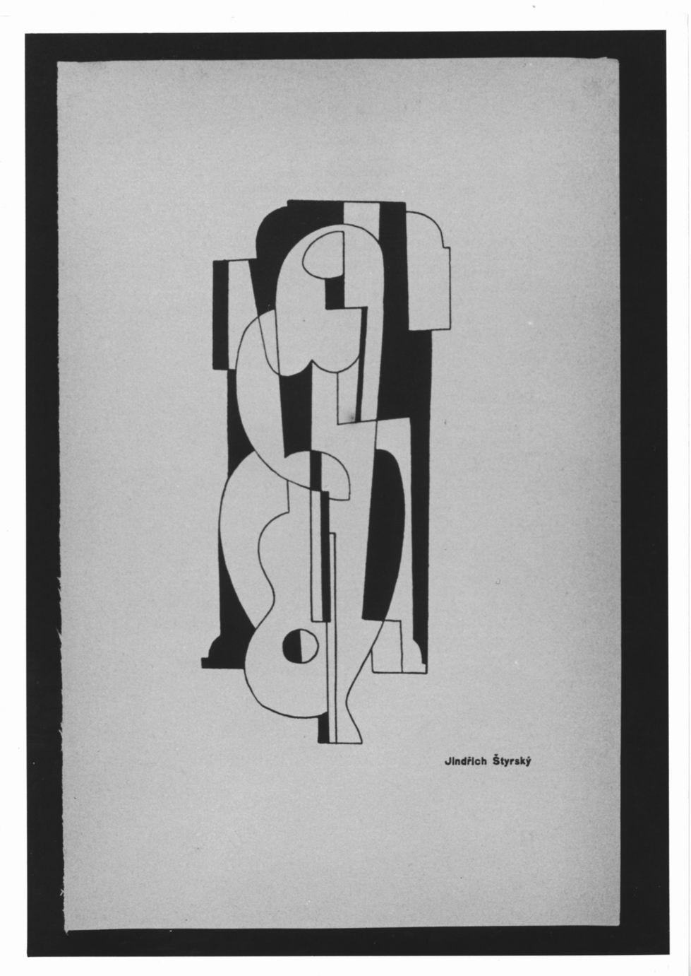 Figura femminile con violoncello (stampa) di Styrsky Jindrich (sec. XX)