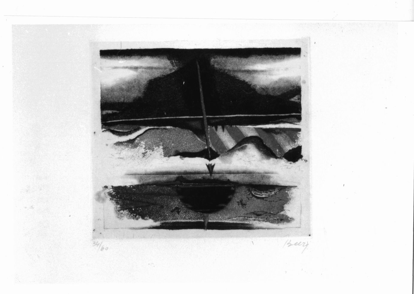 Petit paysage, Composizione astratta (stampa a colori) di Beeri Tuvia (sec. XX)