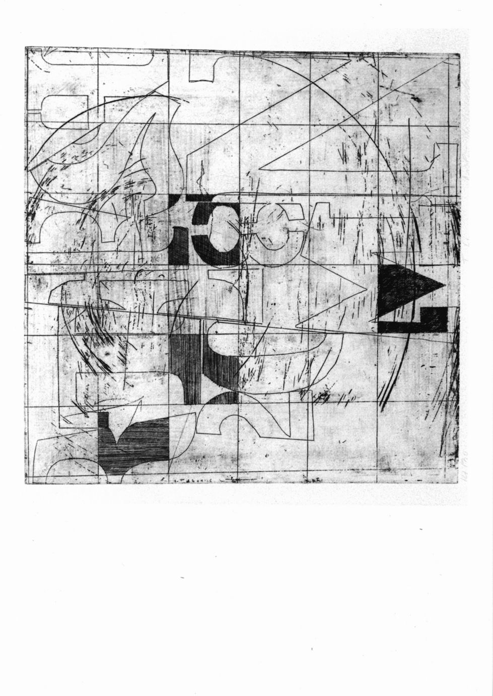 Composizione astratta (stampa) di Urbasek Milos (sec. XX)