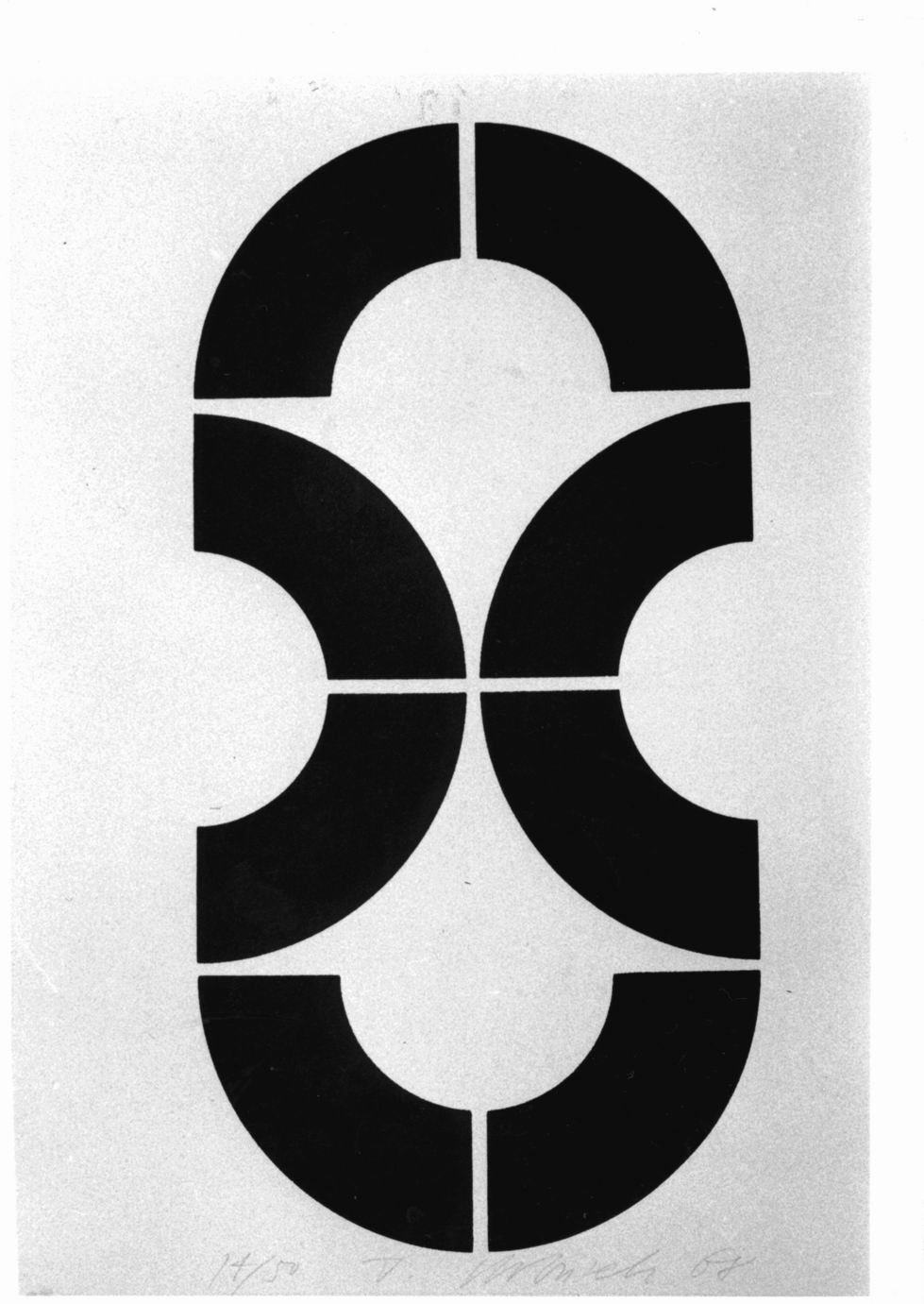 Composizione astratta (stampa a colori) di Urbasek Milos (sec. XX)