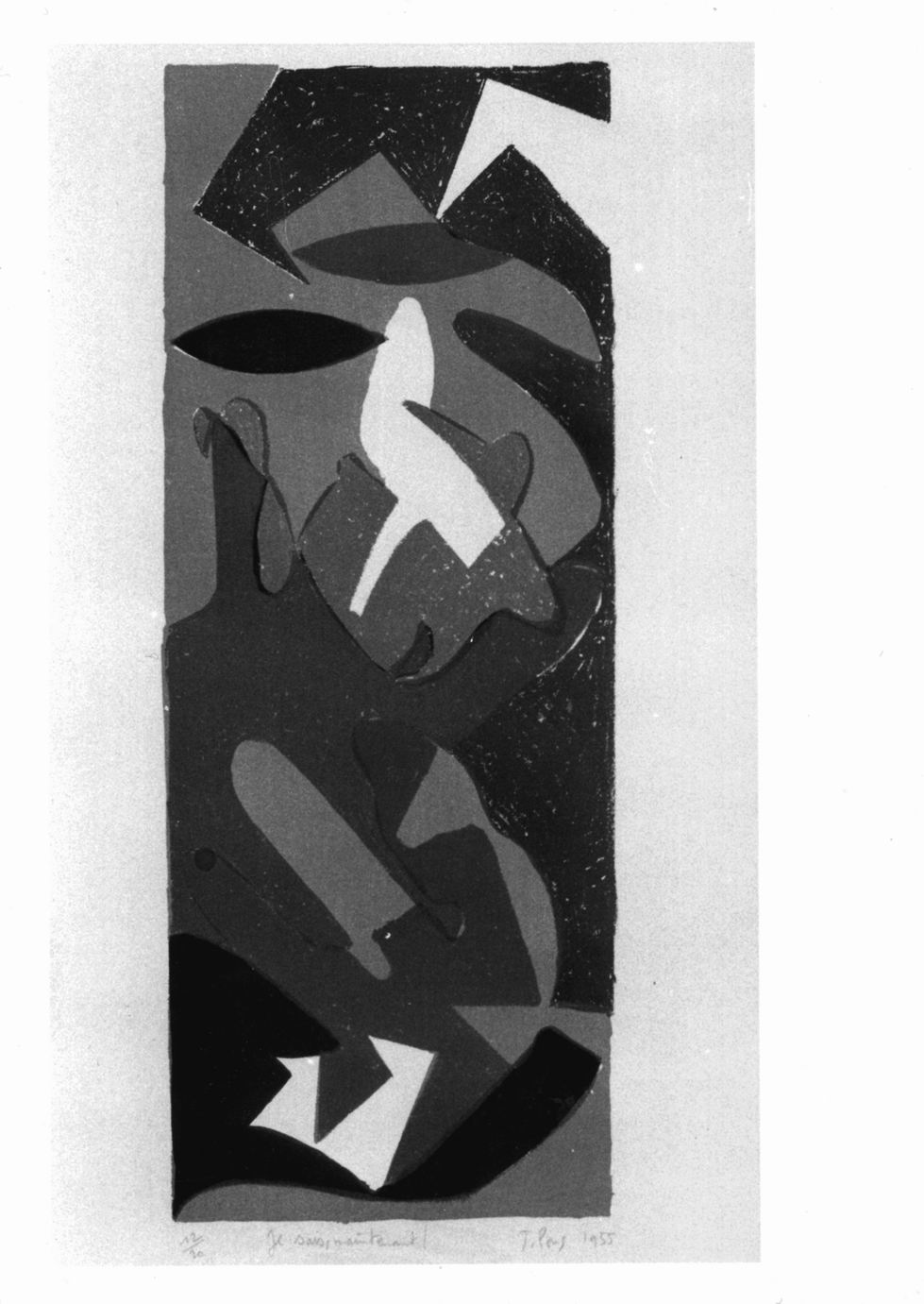 Composizione astratta (stampa a colori) di Pons Isabel (sec. XX)