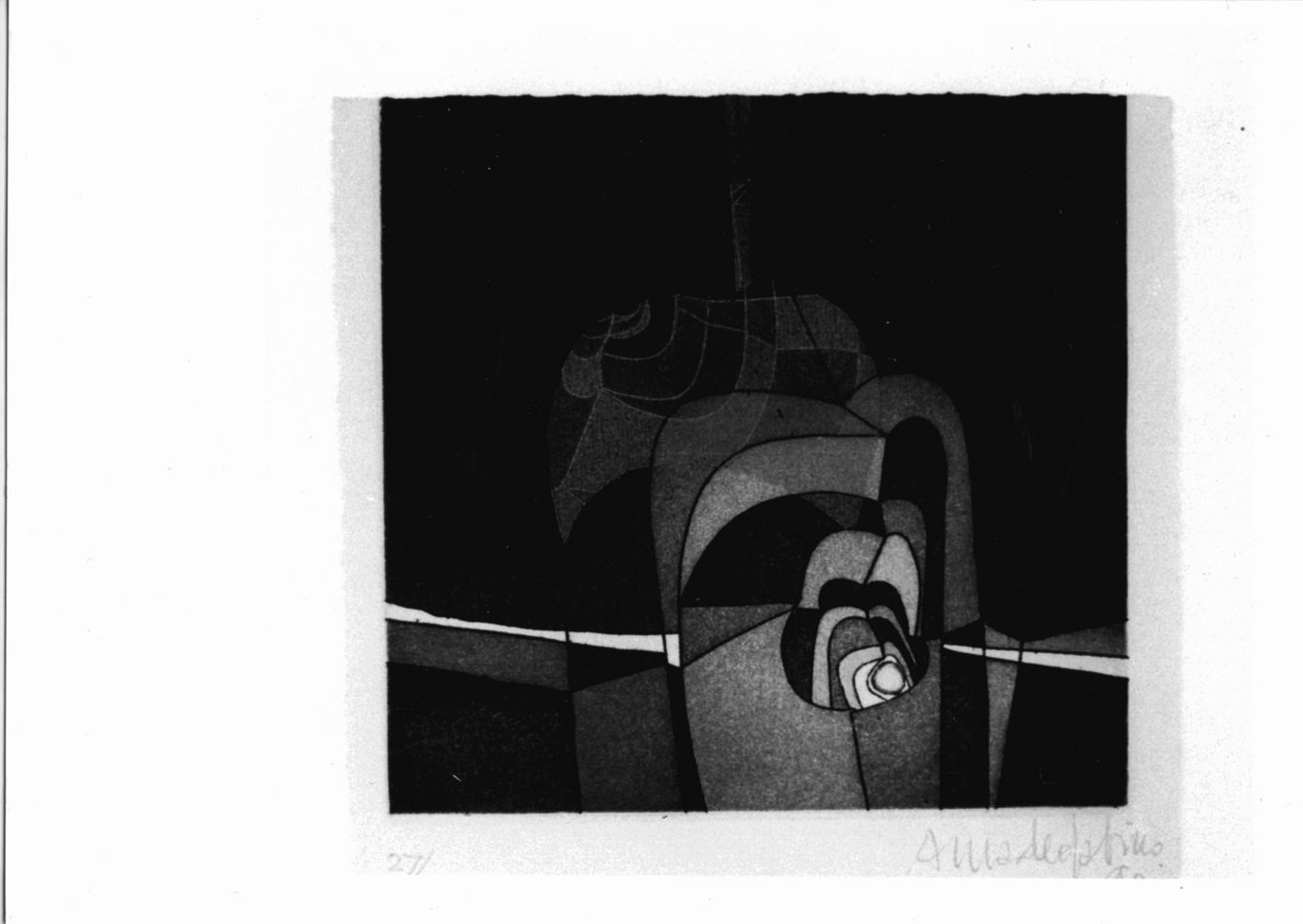 Photoscop, Composizione astratta (stampa a colori) di Gabino Amadeo (sec. XX)