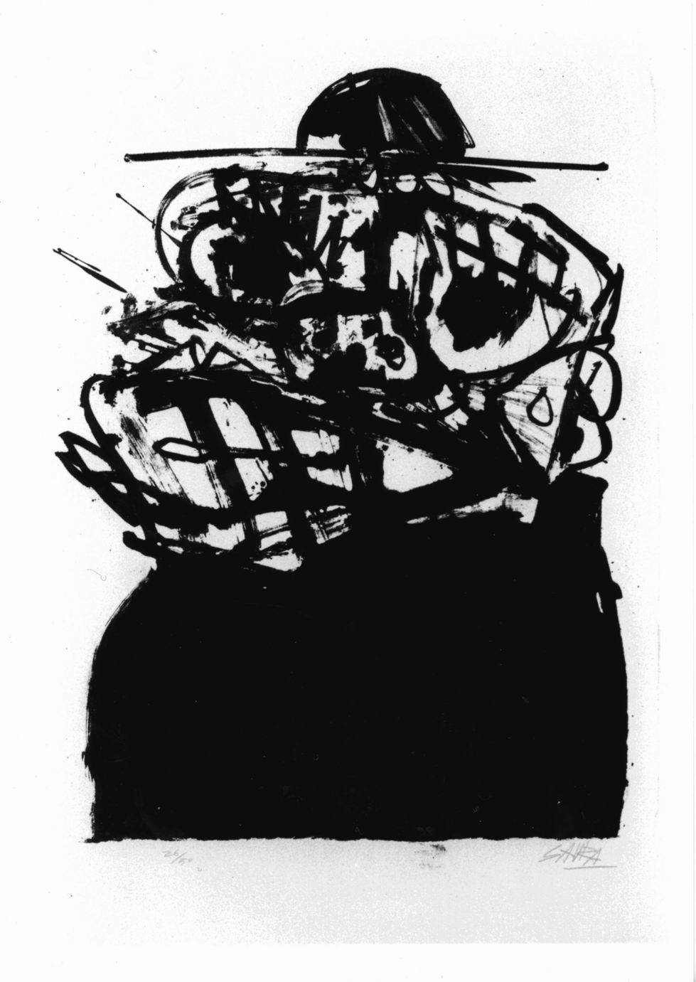 Composizione astratta (stampa) di Saura Antonio (sec. XX)