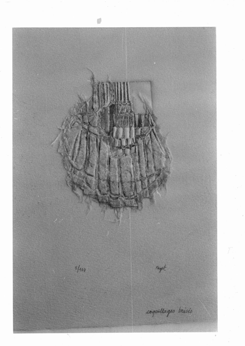 Composizione astratta polimaterica (stampa) di Fayet-Lefevre Marie Therése (sec. XX)