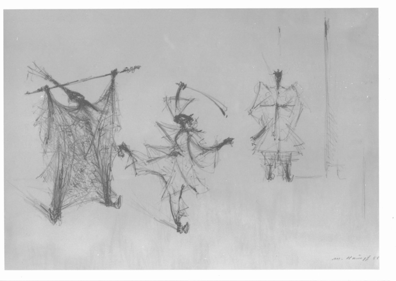 Samurai, Tre samurai (stampa) di Kämpf Max (sec. XX)