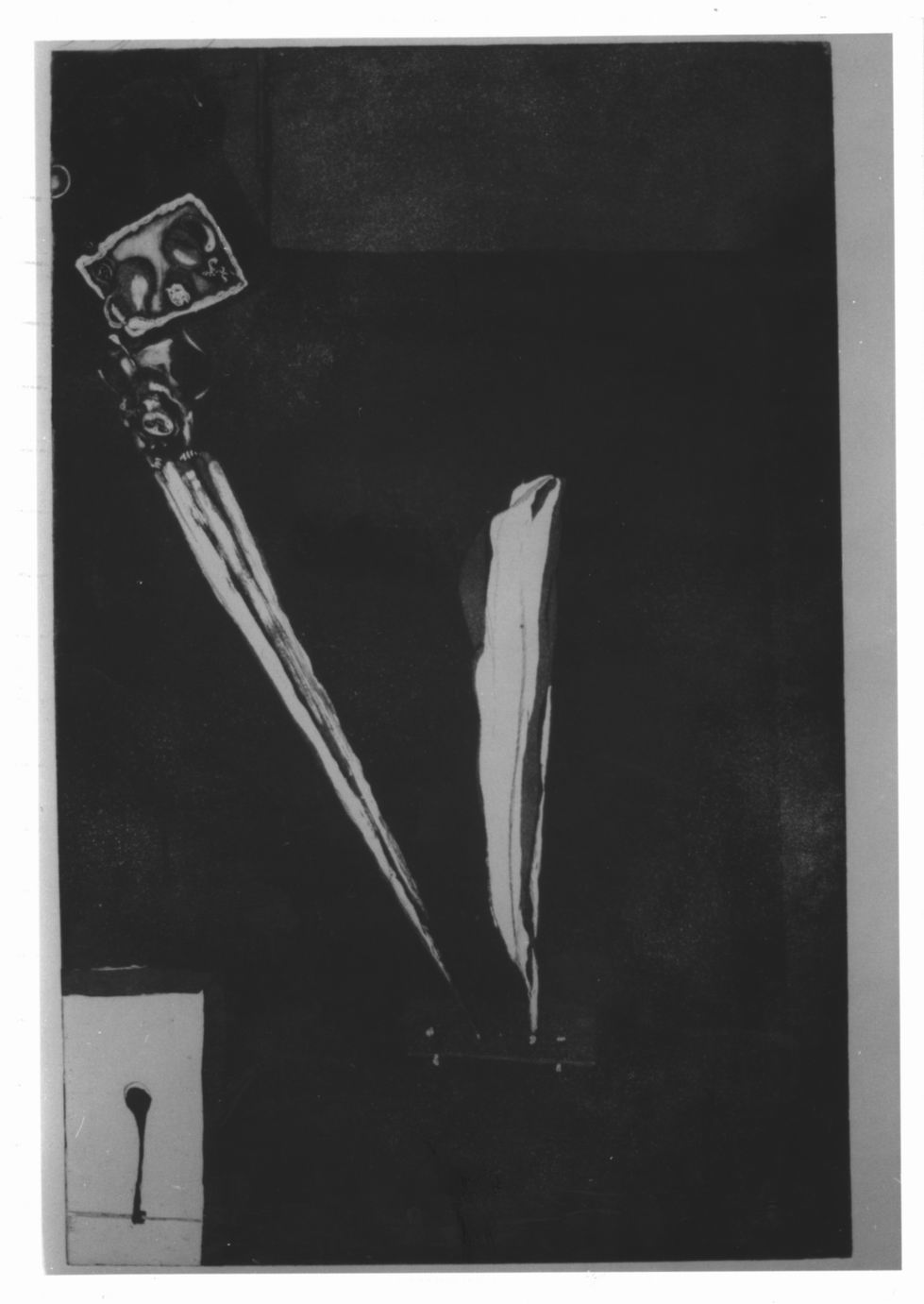 Küche, Interno di cucina con tavolo e asciugamani (stampa) di Sadkowsky Alexander (sec. XX)