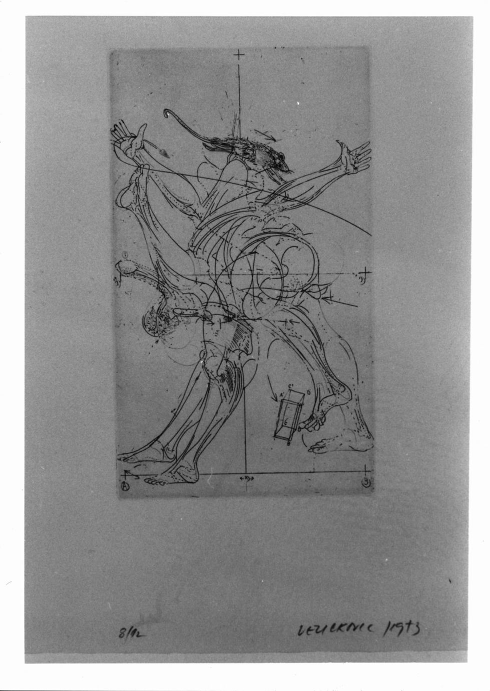 Figure in movimento (stampa) di Velickovic Vladimir (sec. XX)