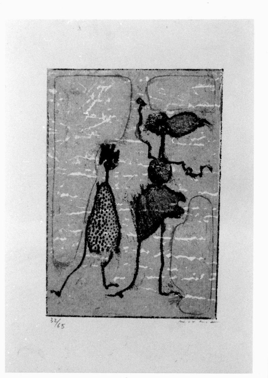 Le rire des poètes, coppia di figure (stampa a colori) di Ernst Max (sec. XX)