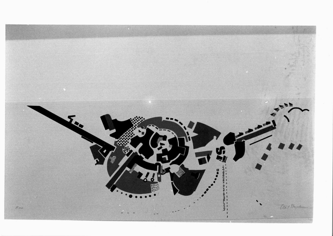 composizione astratta con numeri e lettere (stampa a colori) di Hagedorn Karl (sec. XX)