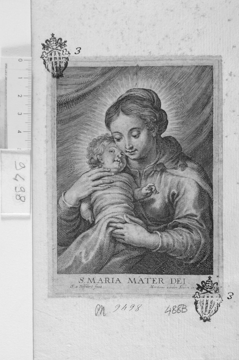 S. Maria Mater Dei (stampa) di Bolswert Schelte Adams (sec. XVII)