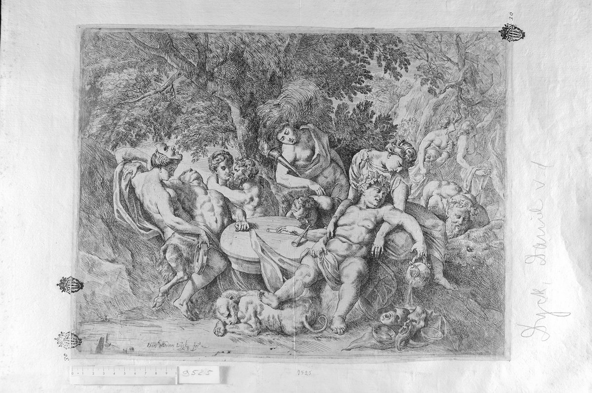 Baccanale (stampa) di Van den Dyck Daniel (sec. XVII)