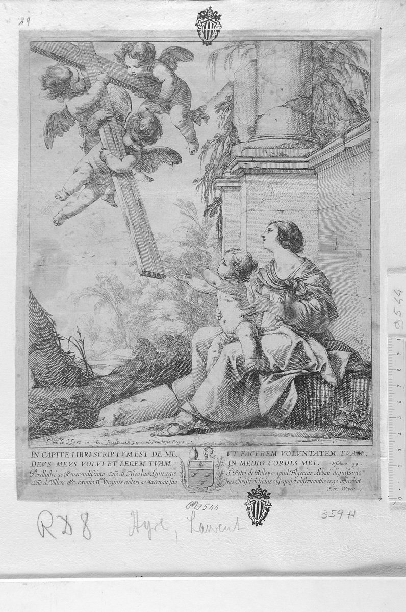 La Vergine degli angeli (stampa) di De La Hire Laurent (sec. XVII)