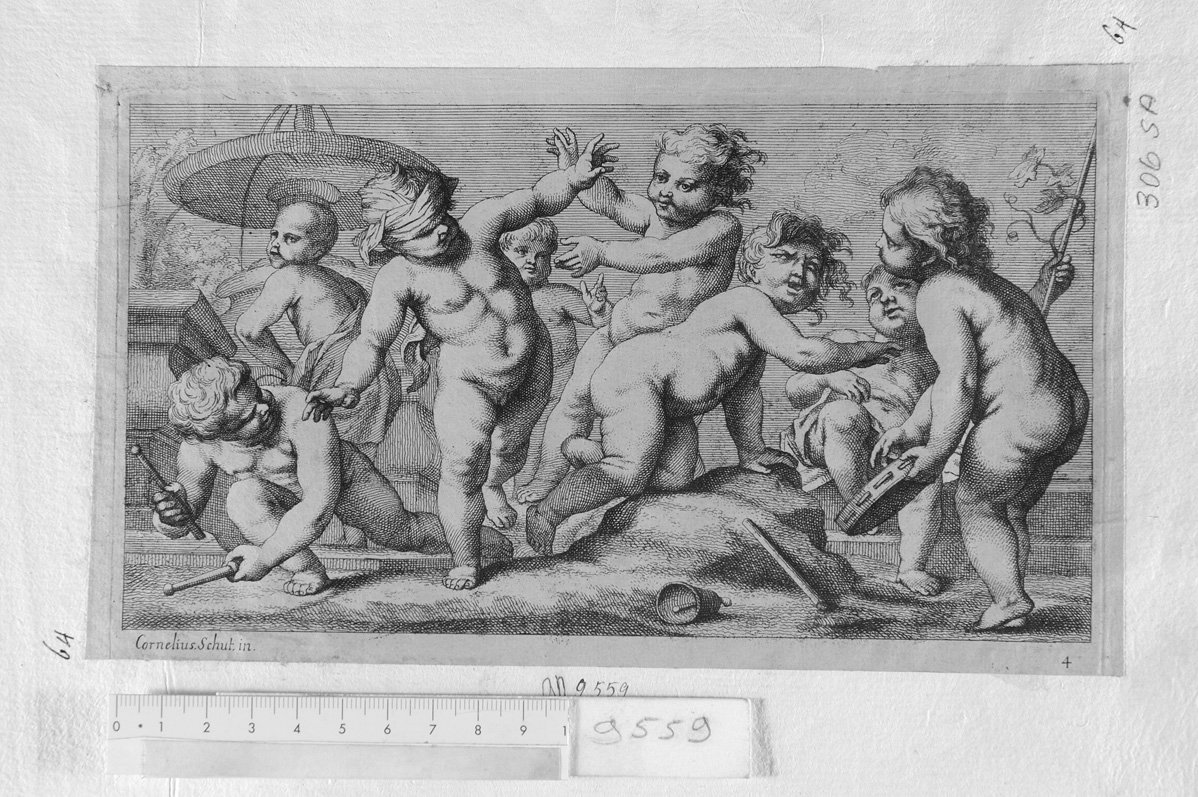 Giuochi di putti (stampa) di Schut Cornelis - ambito europeo (sec. XVII)