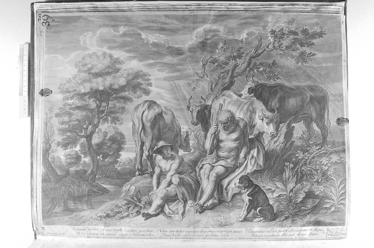 Mercurio si prepara ad uccidere Argo (stampa) di Ragot François (sec. XVII)