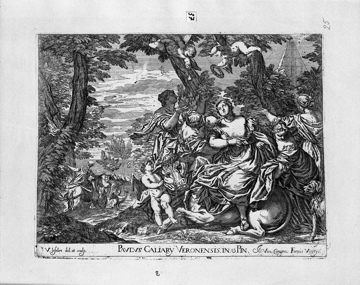 il ratto d'Europa (stampa) di Le Fevre Valentin (sec. XVII)