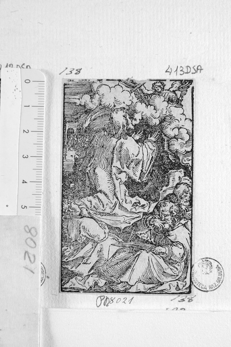Cristo nell'orto (stampa) di Durer Albrecht (scuola) (sec. XVII)