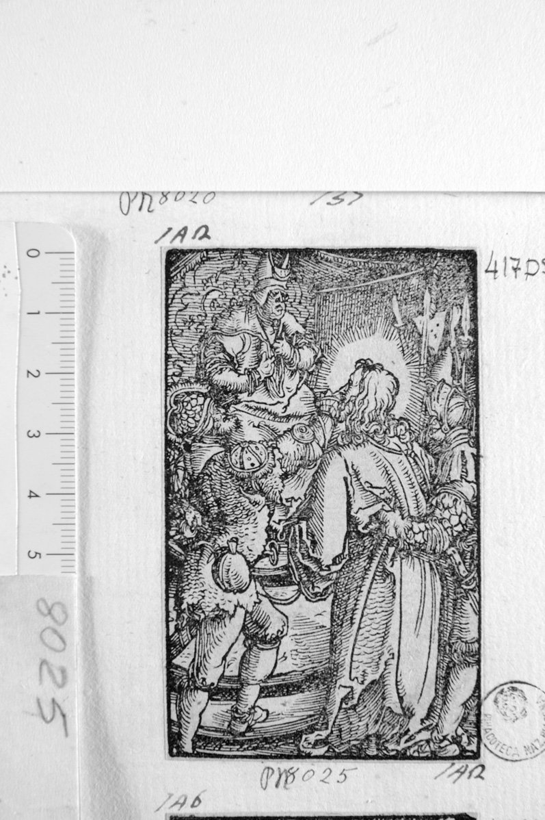 Cristo davanti a Erode (stampa) di Durer Albrecht (scuola) (sec. XVII)