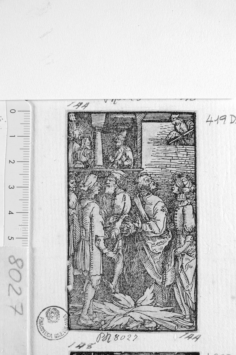 Cristo nel carcere (stampa) di Durer Albrecht (scuola) (sec. XVII)