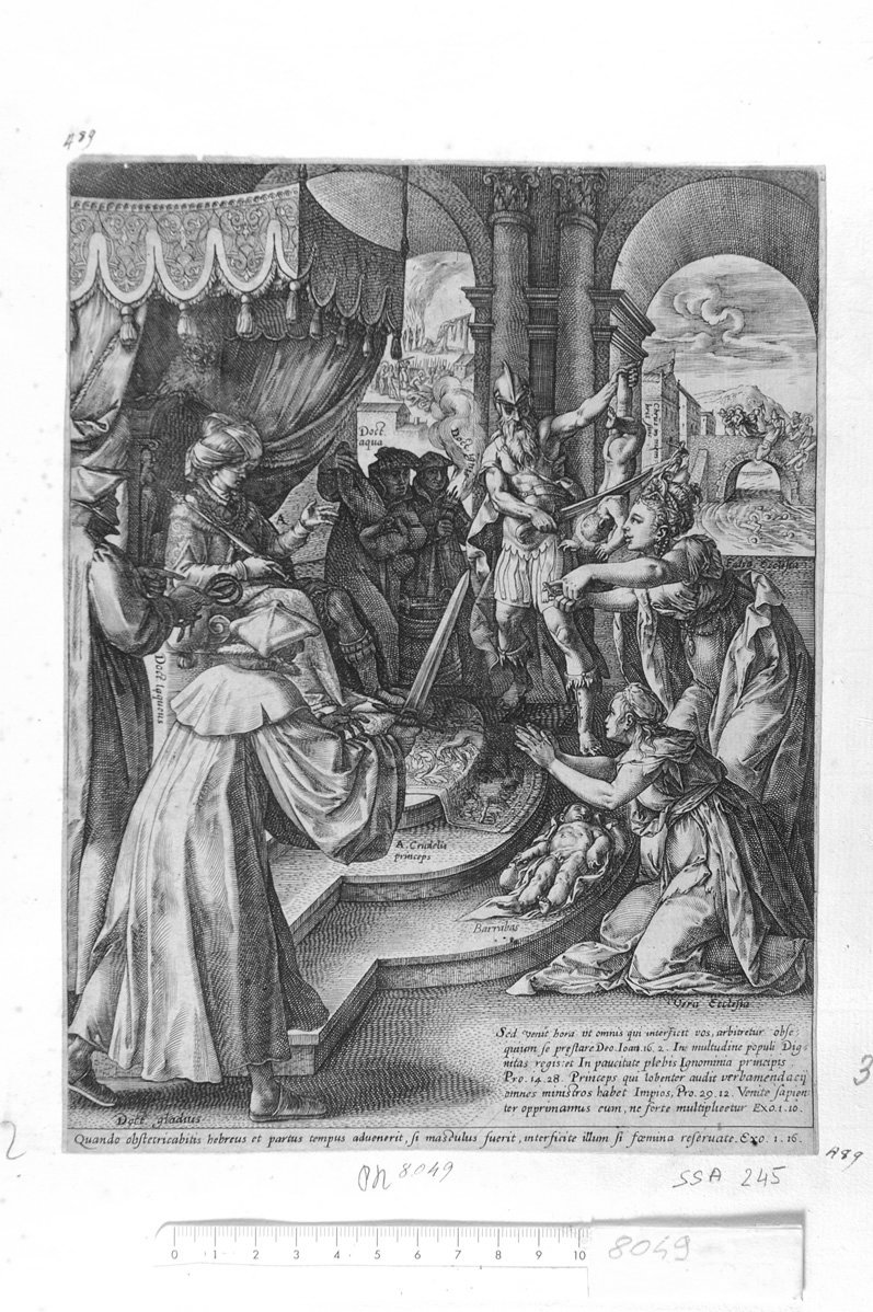 Argomento allegorico (giudice con turbante sul trono ecc. ) (stampa) - ambito tedesco (sec. XVII)