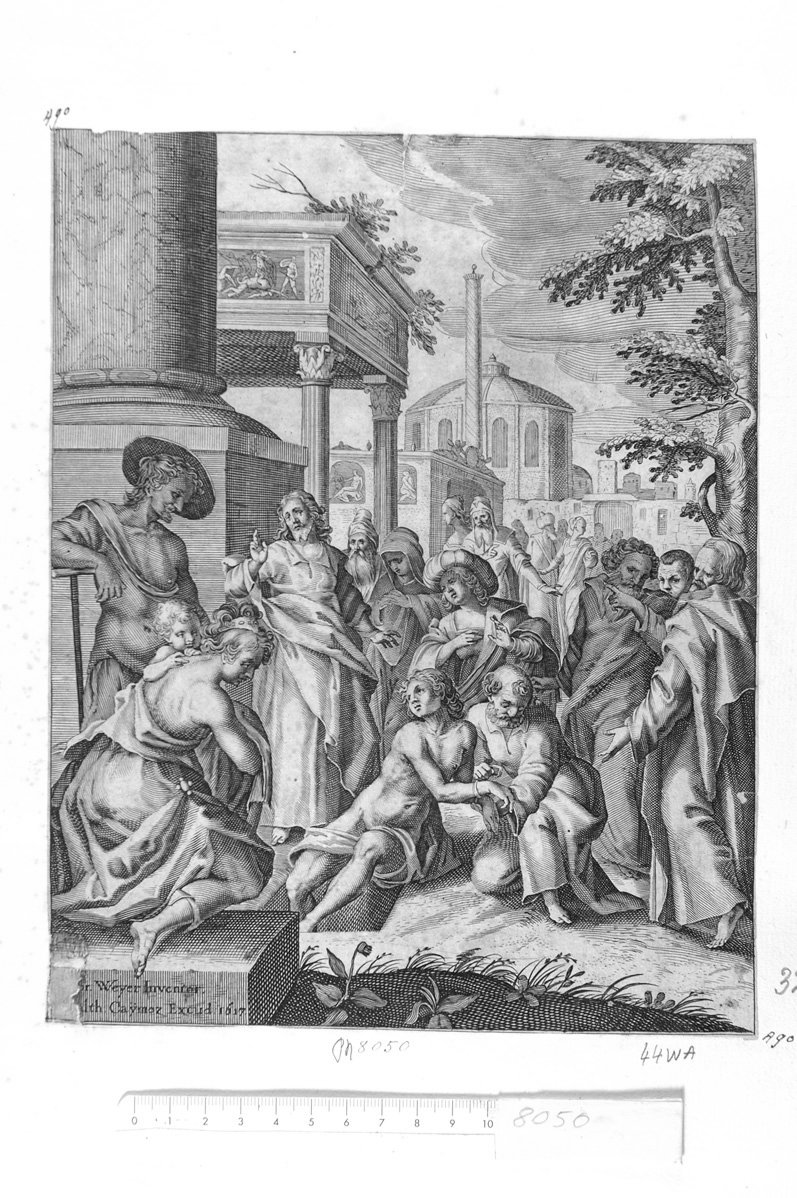 La resurrezione di Lazzaro (stampa) - ambito tedesco (sec. XVII)